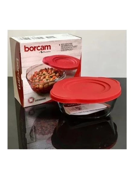 Paşabahçe 59123 Kırmızı Kapaklı Borcam 1450 cc 25 cm ürün görseli 1