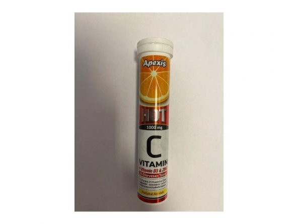 APEXİS VİTAMİN C+ ÇİNKO 20 Lİ HOT EFERVESAN TABLET ürün görseli 1