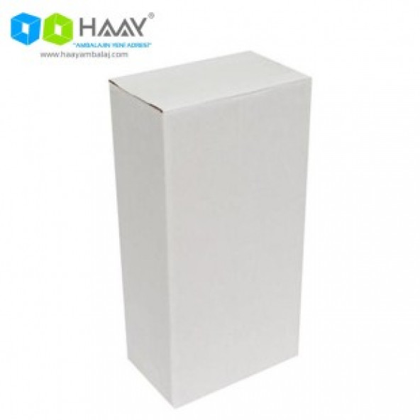 HAAY AMBALAJ 12x12x29cm Tek Oluklu Koli - Beyaz ( 50 ADET) ürün görseli 1
