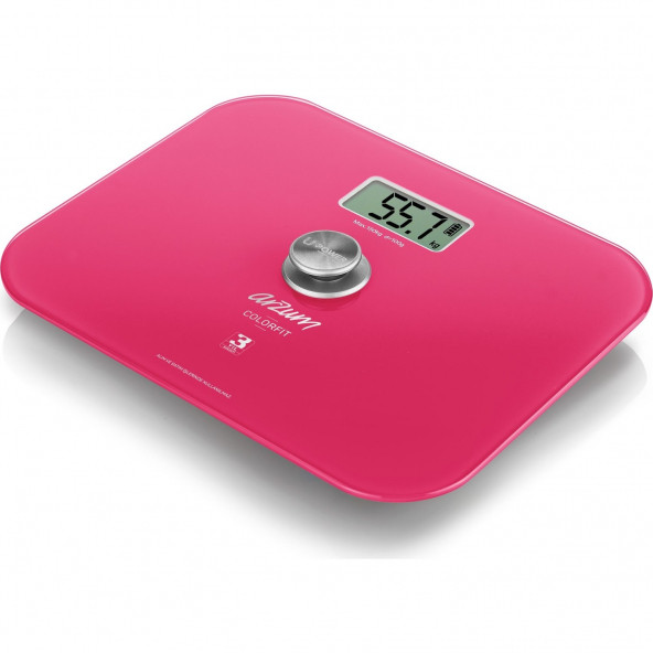 Arzum AR5034 Colorfit Çevre Dostu Cam Dijital Baskül Pembe ürün görseli 1