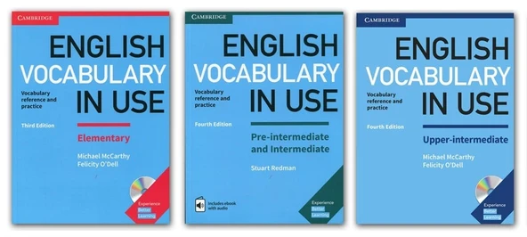 English Vocabulary in Use Elementary- Pre-intermediate + Upper-intermediate 3 lü SET ürün görseli 1
