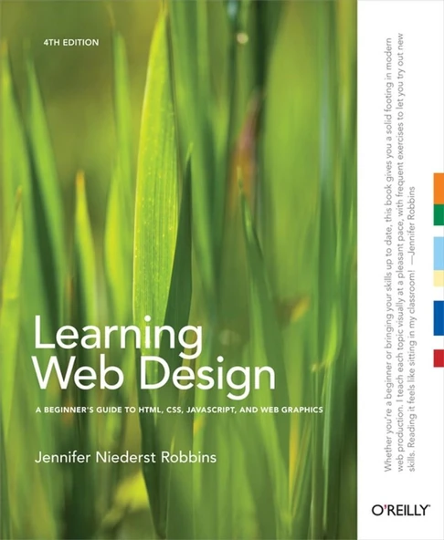 Learning Web Design: A Beginner's Guide to HTML, CSS, JavaScript, and Web Graphics Fourth Edition by Jennifer Robbins ürün görseli 1