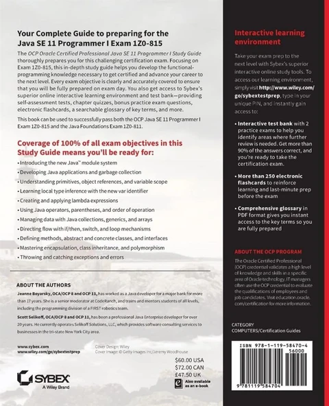 OCP Oracle Certified Professional Java SE 11 Programmer I Study Guide: Exam 1Z0-815 - Resim 2