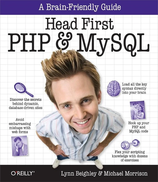 Head First PHP & MySQL: A Brain-Friendly Guide 1st Edition by Lynn Beighley, Michael Morrison ürün görseli 1