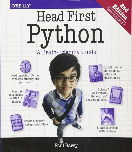 Head First Python: A Brain-Friendly Guide 2nd Edition by Paul Barry ürün görseli 1