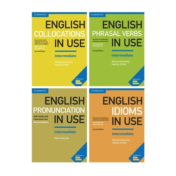 Intermediate Cambridge English Vocabulary in Use Set ( Pronunciation - Collocations - Idioms - Phrasal Verbs ) ürün görseli 1