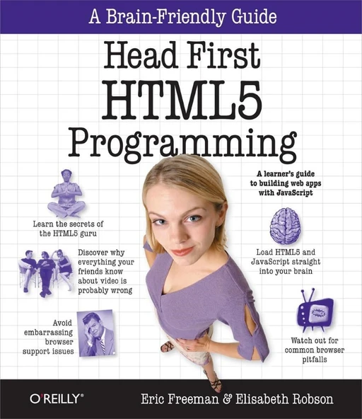 Head First HTML5 Programming: Building Web Apps with JavaScript 1st Edition by Eric Freeman, Elisabeth Robson ürün görseli 1