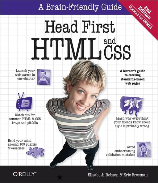 Head First HTML and CSS: A Learner's Guide to Creating Standards-Based Web Pages 2nd Edition ürün görseli 1