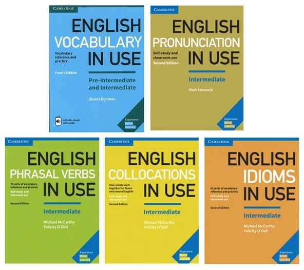 Intermediate Cambridge English Vocabulary in Use Set ( Vocabulary - Pronunciation - Collocations - idioms - Phrasal Verbs ) ürün görseli 1