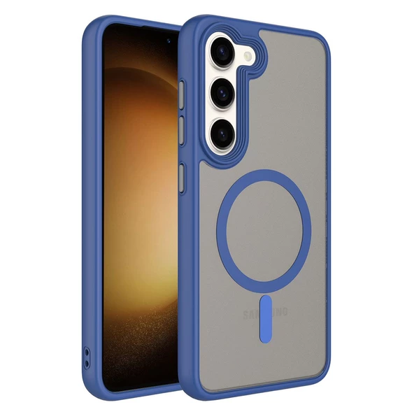 Smcase Samsung Galaxy S23 Plus Kılıf Mat Arka Yüzeyli Wireless Şarj Özellikli Flet ürün görseli 1