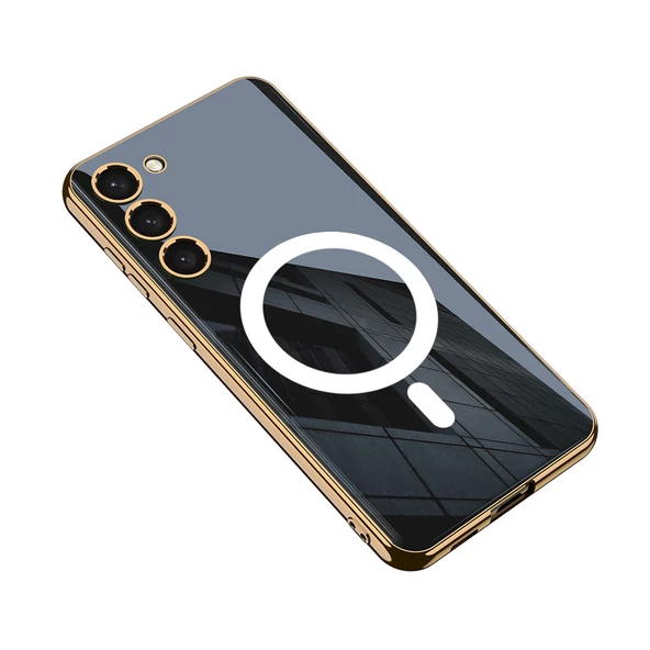 Smcase Samsung Galaxy S23 Plus Kılıf Wireless Şarj Özellikli Kent Lazer Kaplama Magsafe Silikon ürün görseli 1