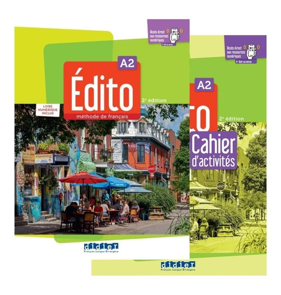 Edito A2 2e édition 2022 Méthode de français Livre de l'élève + Cahier d'exercices + Downloadable Audios ürün görseli 1