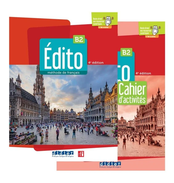 Edito B2 4e édition 2022 Méthode de français Livre de l'élève + Cahier d'exercices + Downloadable Audios ürün görseli 1