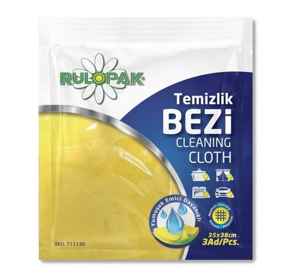 Rulopak 3lü Temizlik Bezi - Resim 2