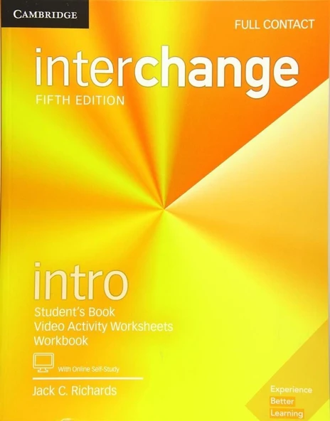 Interchange Intro Full Contact 5th Edition include Workbbok and video activity sheets with downloadable Audios ürün görseli 1
