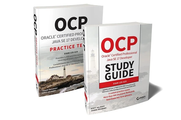 OCP Oracle Certified Professional Java SE 17 Developer Certification Kit: Exam (Study Guide + Practice Tests (2 BOOK)) 1Z0-829 Jeanne Boyarsky ürün görseli 1