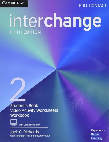 Interchange 2 Full Contact 5th Edition include Workbbok and video activity sheets with downloadable Audios ürün görseli 1
