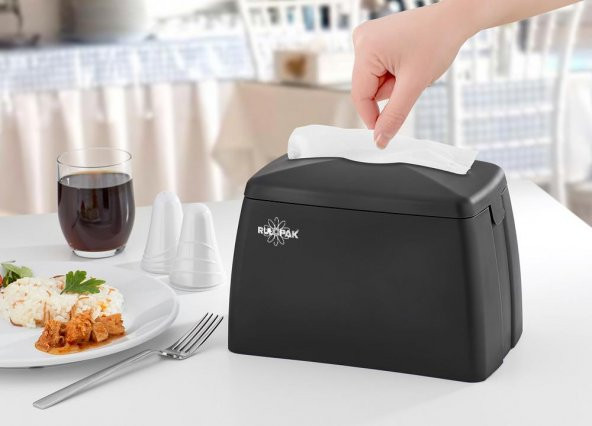 Rulopak Tekçek Maxi Peçete Dispenseri Siyah ürün görseli 1