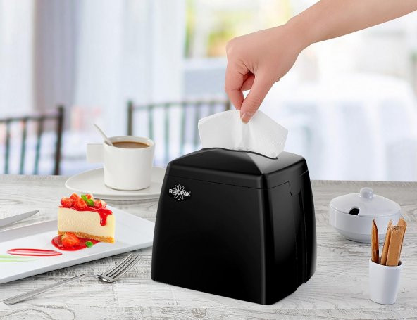 Rulopak Tekçek Midi Peçete Dispenseri Siyah - Resim 5