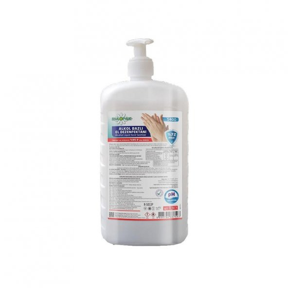 Rulopak S400 Alkol Bazlı El Dezenfektanı Pompalı 1000 Ml ürün görseli 1