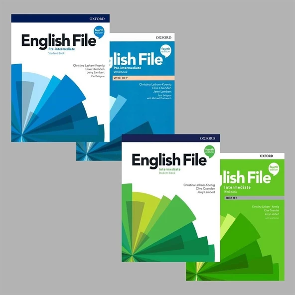 English File 4th Edition Pre-intermediate + intermediate Student's Book With Online Practice + Workbook (Access Code VARDIR) ( 2 li SET) ürün görseli 1
