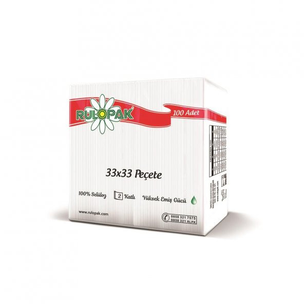 Rulopak Garson Katlama Peçete 33x33 100lü Paket 12 Adet ürün görseli 1
