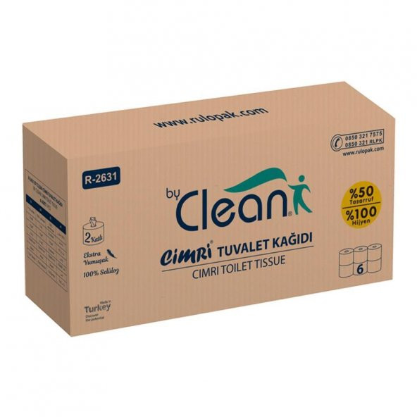 Rulopak By Clean Cimri Tuvalet Kağıdı 2 Katlı 4 Kg ürün görseli 1