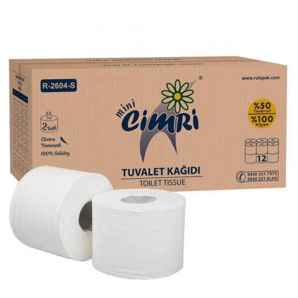 Rulopak Mini Cimri Tuvalet Kağıdı 2 Katlı 5 Kg ürün görseli 1