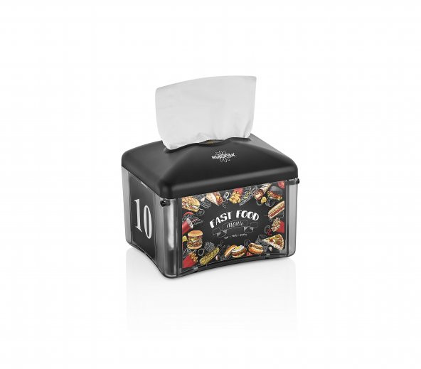 Rulopak Reklamlı Tekçek Mini Peçete Dispenseri Siyah ürün görseli 1