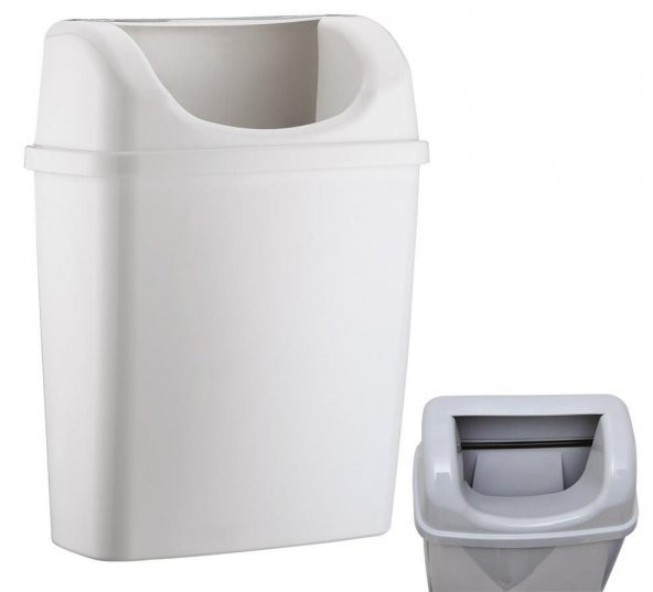 Rulopak Duvara Monte Çöp Kovası 6 Litre Beyaz ürün görseli 1
