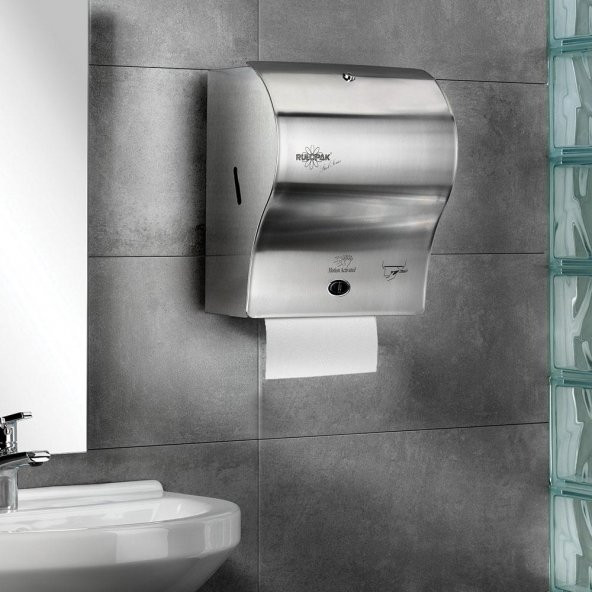 Rulopak Sensörlü Kağıt Havlu Dispenseri  Paslanmaz 21 Cm - Resim 5