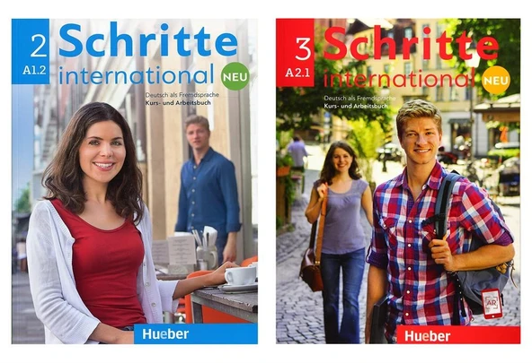 Schritte International Neu 2 ( A1.2 ) + Schritte International Neu 3 ( A2.1 ) Kurs Und Arbeitsbuch + Ar Teknolojisi Ile Kolay Öğrenme ürün görseli 1