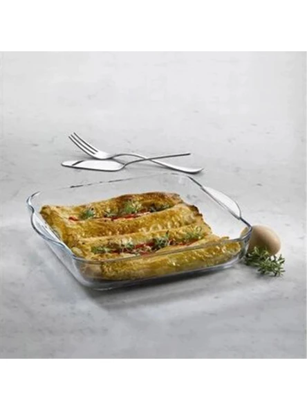 Paşabahçe 59024 Kare Borcam Fırın Kabı 31.8x28.3 cm 3200 cc ürün görseli 1