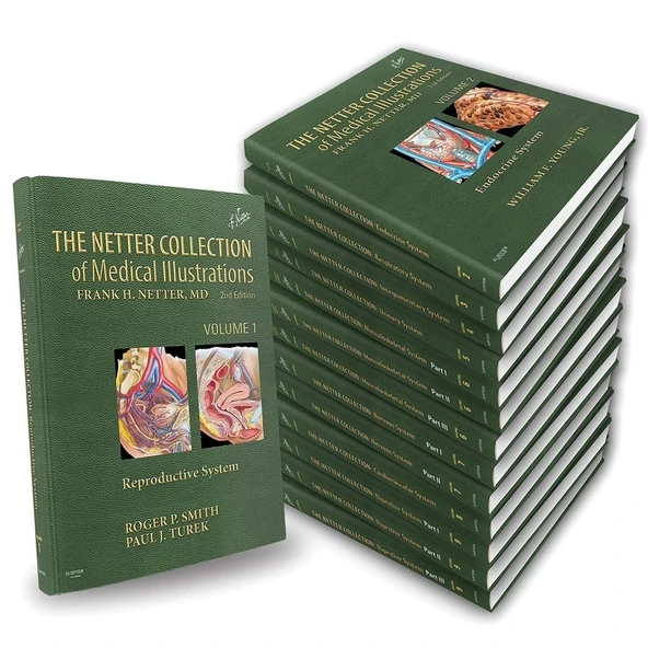 The Netter Collection of Medical Illustrations Complete Package (Netter Green Book Collection) 2nd Edition by Frank H. Netter (14 BOOKS) ürün görseli 1