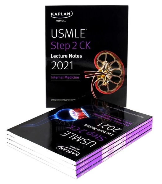 USMLE Step 2 CK Lecture Notes 2021: 5-book set (Kaplan Test Prep) ürün görseli 1