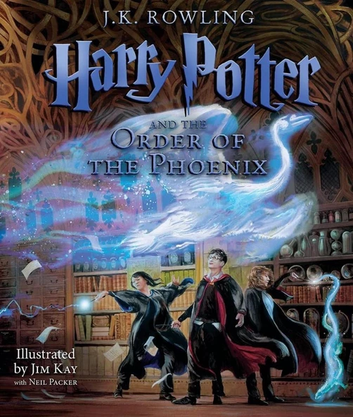 Harry Potter and the Order of the Phoenix: The Illustrated Edition (Book 5 - HARD Cover)  J K Rowling ürün görseli 1