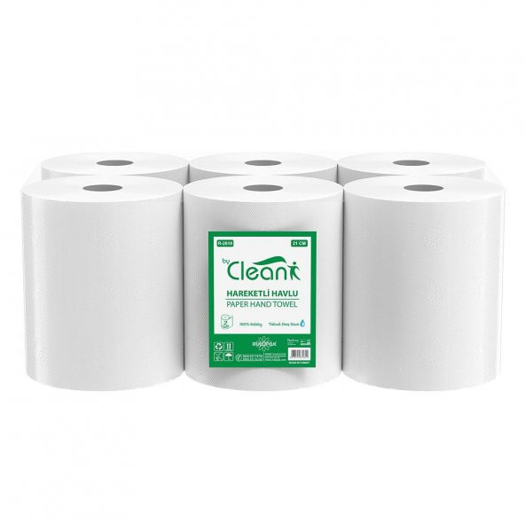 Rulopak By Clean Hareketli Havlu 2 Katlı 21 Cm 58 Metre 6Lı Paket 3,5 Kg ürün görseli 1