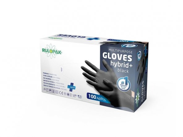 Rulopak 800121 Çok Amaçlı Eldiven 100lü S Beden (Siyah) ürün görseli 1