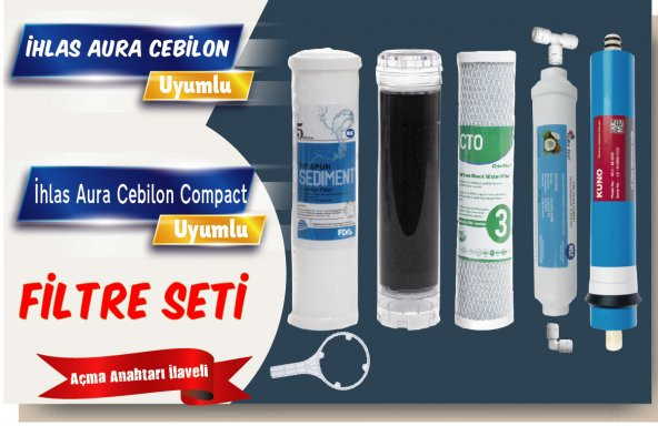İhlas Aura Cebilon ve Aura Cebilon Compactı Uyumlu Filtre  Seti LG  Membranlı ürün görseli 1