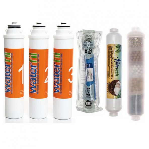 Sulook Waterlife Su Arıtma Cihazı Uyumlu Tak-Çevir 6lı Filtre Seti, 10 Aşamalı, Lg Membranlı ürün görseli 1