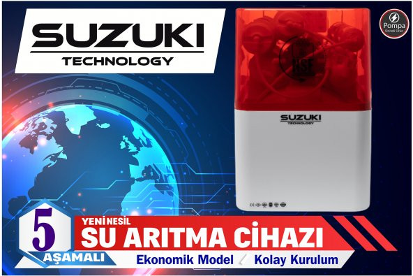SUZUKI Technology POMPALI 5 Aşamalı Su Arıtma Cihazı-Ekonomik Model ürün görseli 1
