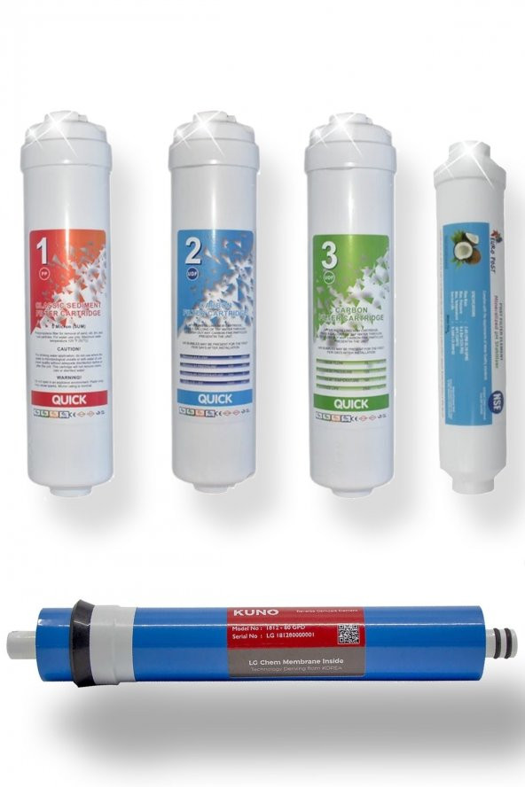 Aura Cebilon Silver Su Arıtma Cihazı Uyumlu 5li Filtre Set ürün görseli 1
