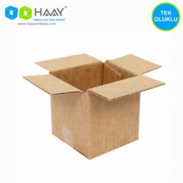 HAAY AMBALAJ 4,5x4,5x4,5 Cm Tek Oluklu A-Box Koli  (50  adet) ürün görseli 1
