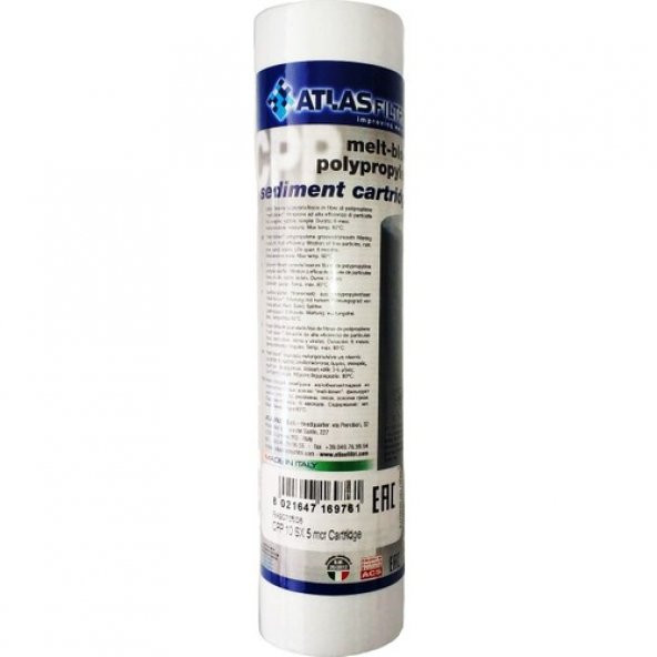 Atlas Su Arıtma Filtresi 10" 5 Mikron Sediment Filtre ürün görseli 1