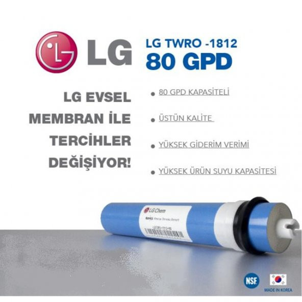 Lg Membran Su Arıtma Filtresi ürün görseli 1