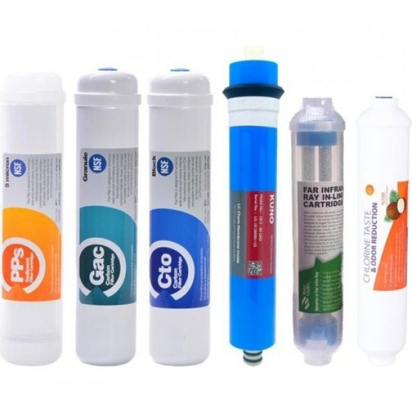 Sulook Kapalı Kasa Su Arıtma Cihazı 6 Lı Inline Filtresi Seti 6 Aşamalı Lg & Kuno Membran ürün görseli 1