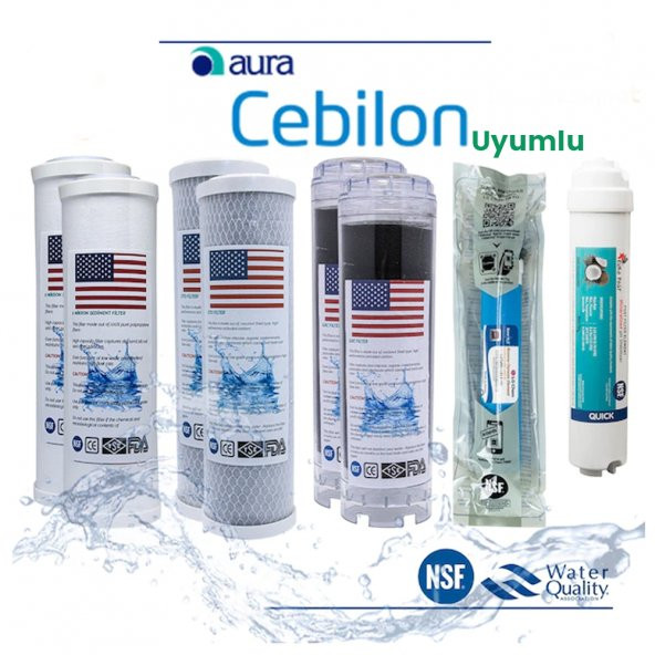 Ihlas Aura Cebilion Uyumlu Su Arıtma 2 Yıllık Filtre Seti Lg Membranlı ürün görseli 1
