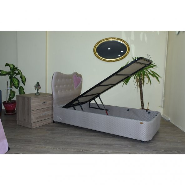 Baza Başlık 134320 90*190 Standart Kumaş Kalp başlık Metal çelik Sağlam El Yapım ürün görseli 1
