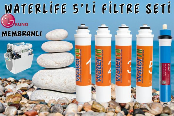 Waterlife Filtre 5 li Lg Mebran Set Waterlife Su Arıtma Filtresi ürün görseli 1