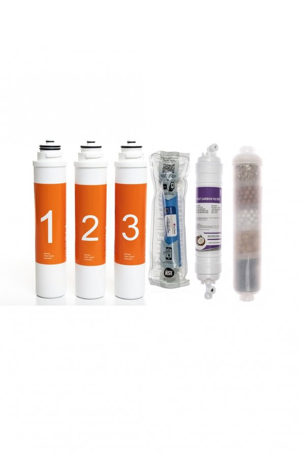 Sulook Waterlife Su Arıtma Cihazı Uyumlu Tak-Çevir 6'lı Filtre Seti, 10 Aşamalı, Lg Membranlı ürün görseli 1